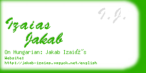 izaias jakab business card